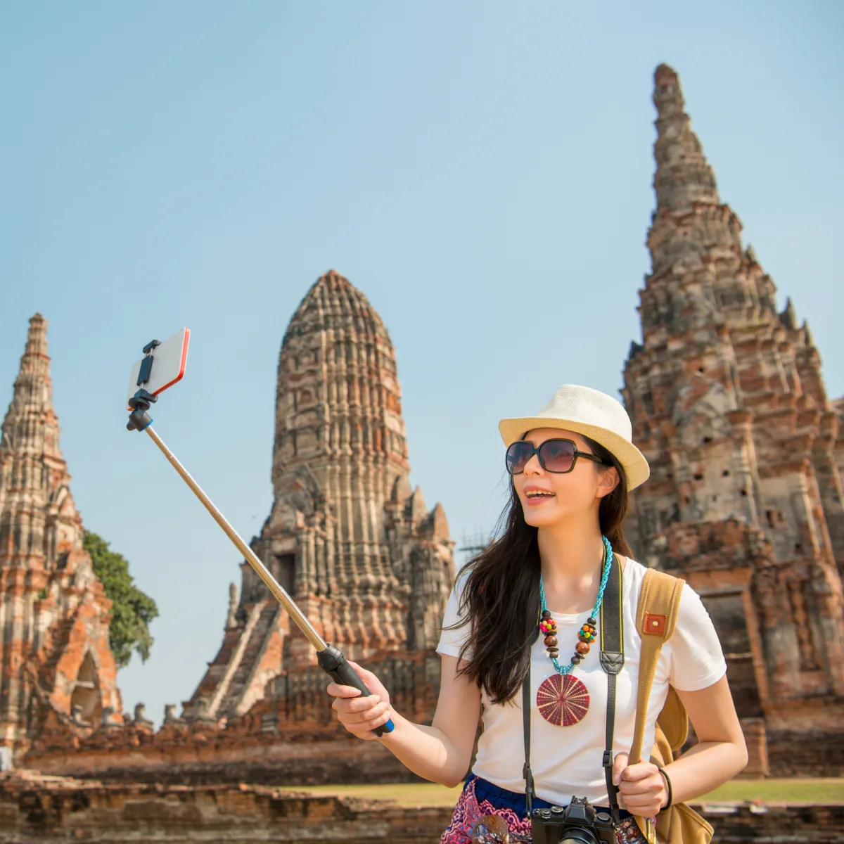 Traveler visiting Ayutthaya