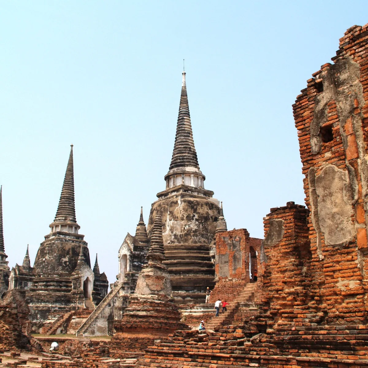 Historic temple ruins in Ayutthaya